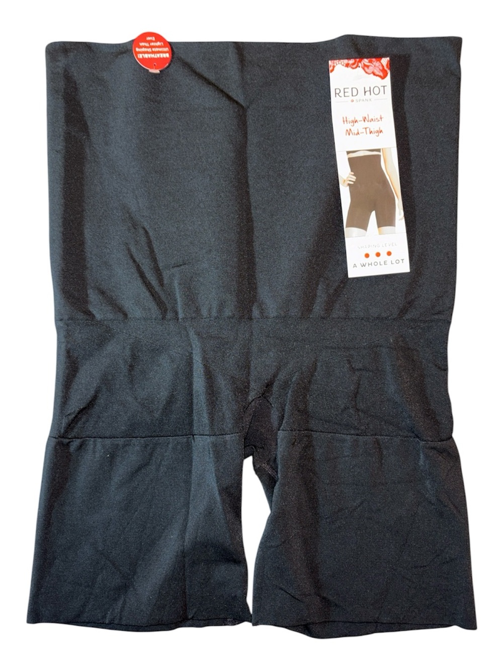 Spanx Red Hot black high waisted mid thigh shaping garment shapewear